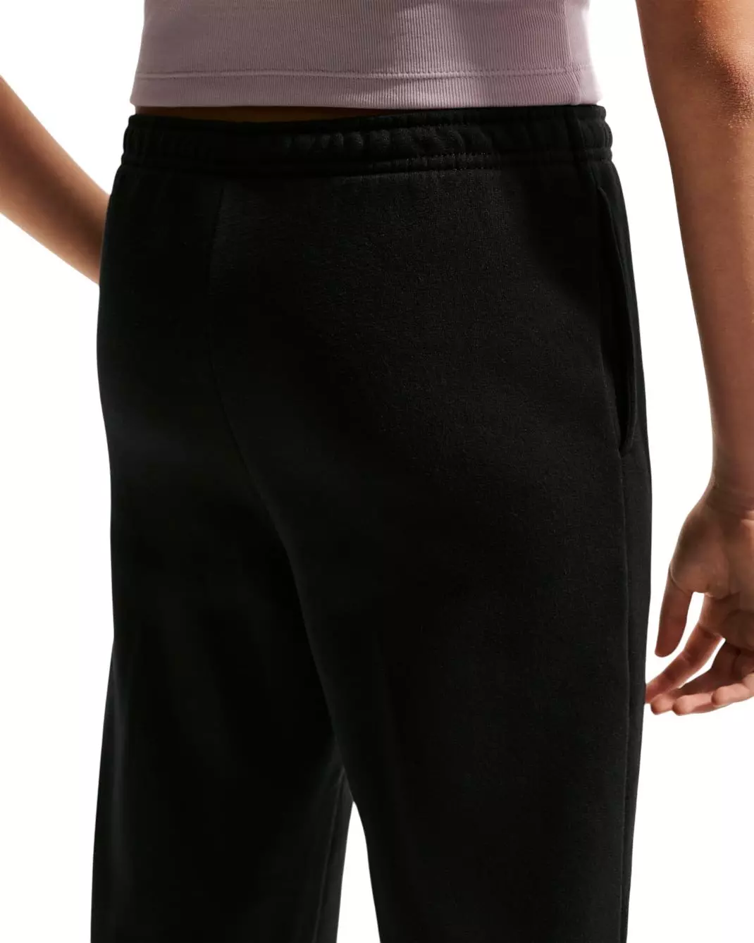 Nike Big Girls' Sportswear Studio Fleece Open-Hem Sweatpants - Black - BLACK