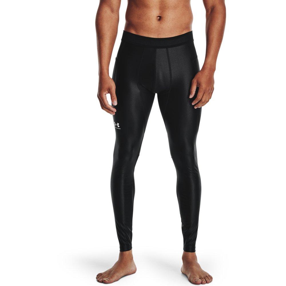 Under Armour Men's Iso-Chill Leggings - BLACK/WHITE Thumbnail View 1