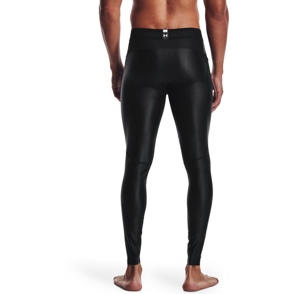 Under Armour Men's Iso-Chill Leggings - BLACK/WHITE Thumbnail View 2