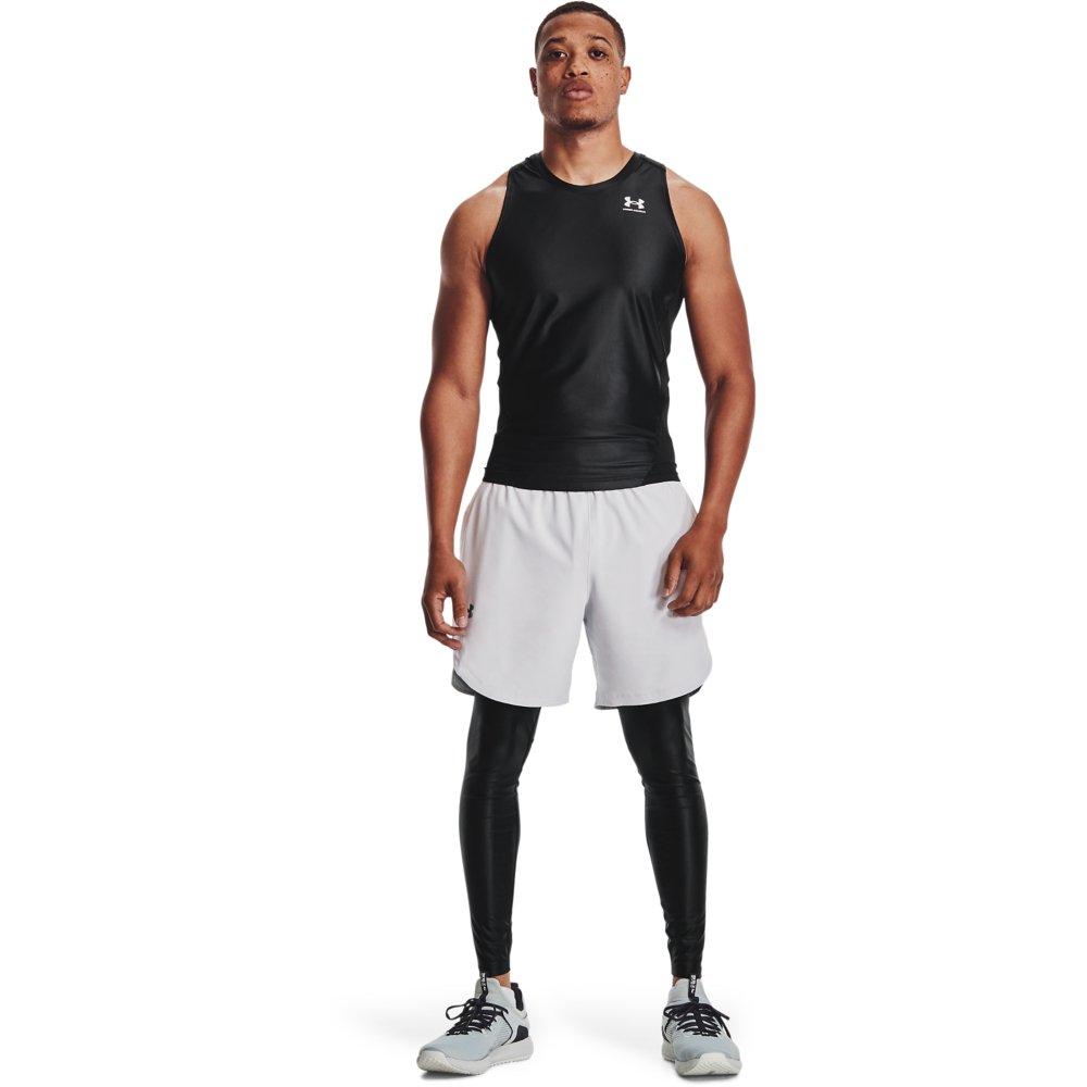 Under Armour Men's Iso-Chill Leggings - BLACK/WHITE Thumbnail View 3