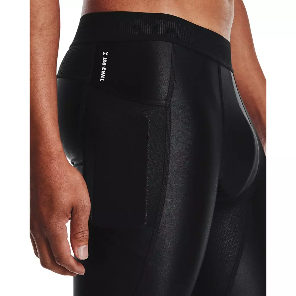 Under Armour Men's Iso-Chill Leggings - BLACK/WHITE