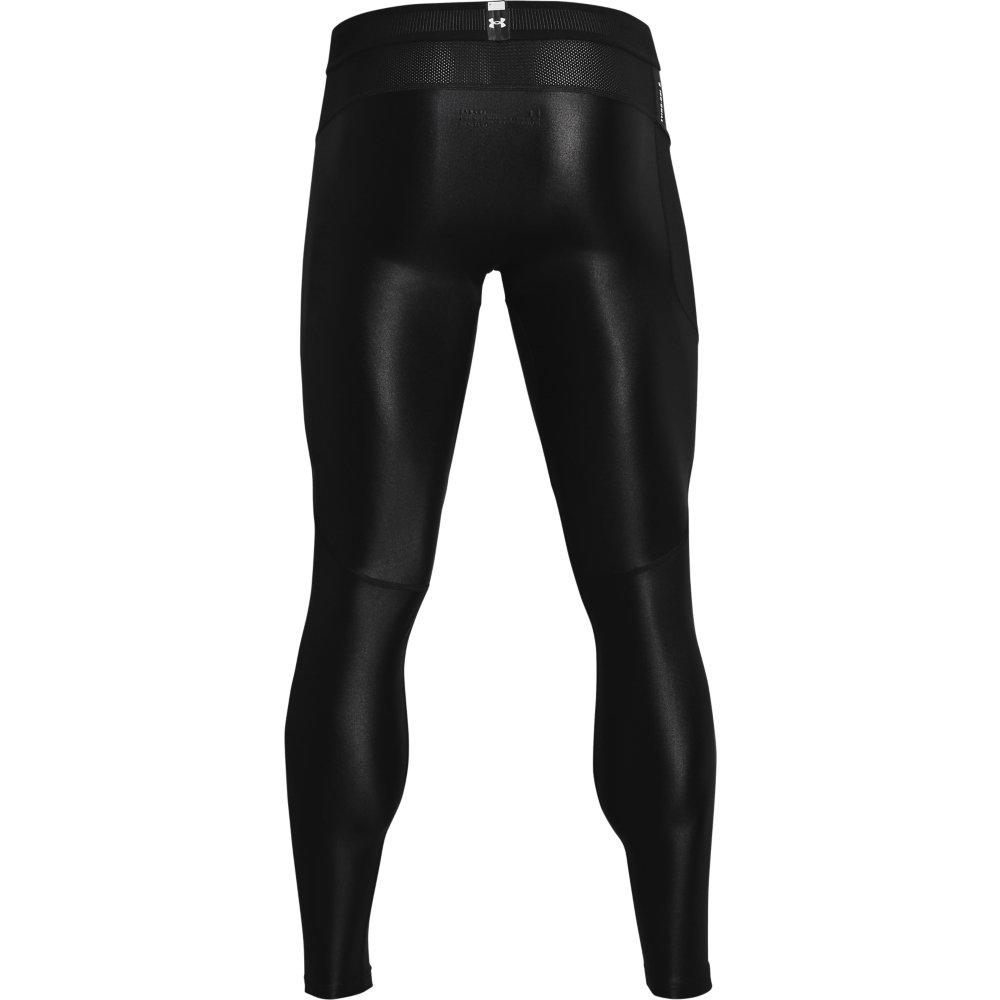 Under Armour Men's Iso-Chill Leggings - BLACK/WHITE Thumbnail View 6