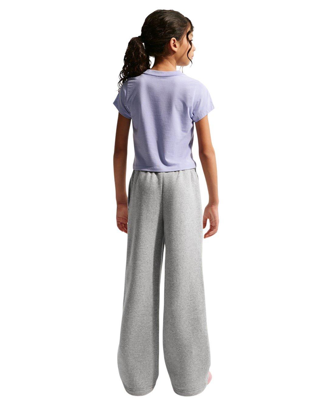 Nike Sportswear Studio Fleece Big Girls' Grey Open-Hem Sweatpants