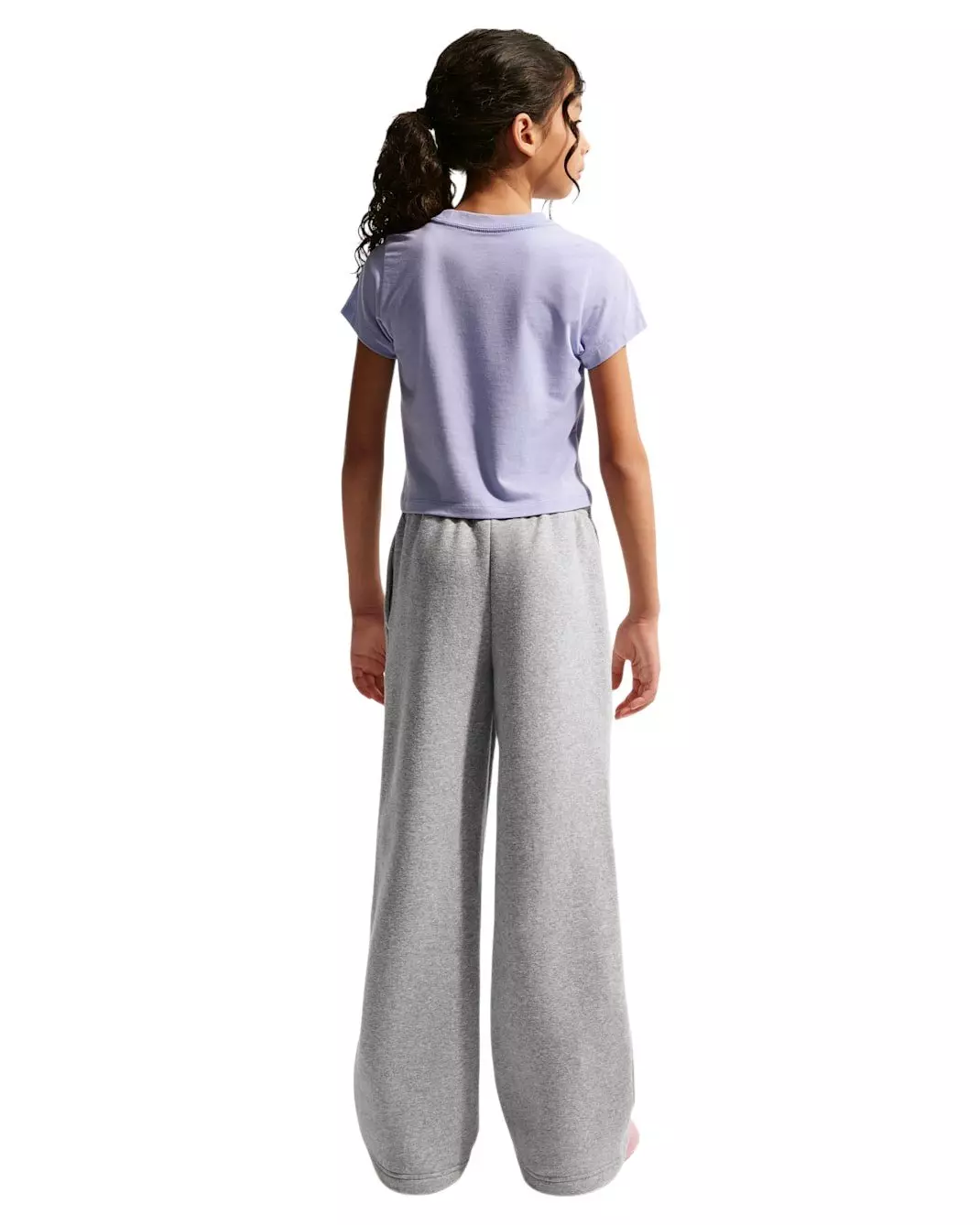 Nike Big Girls' Sportswear Studio Fleece Open-Hem Sweatpants - Grey - GREY