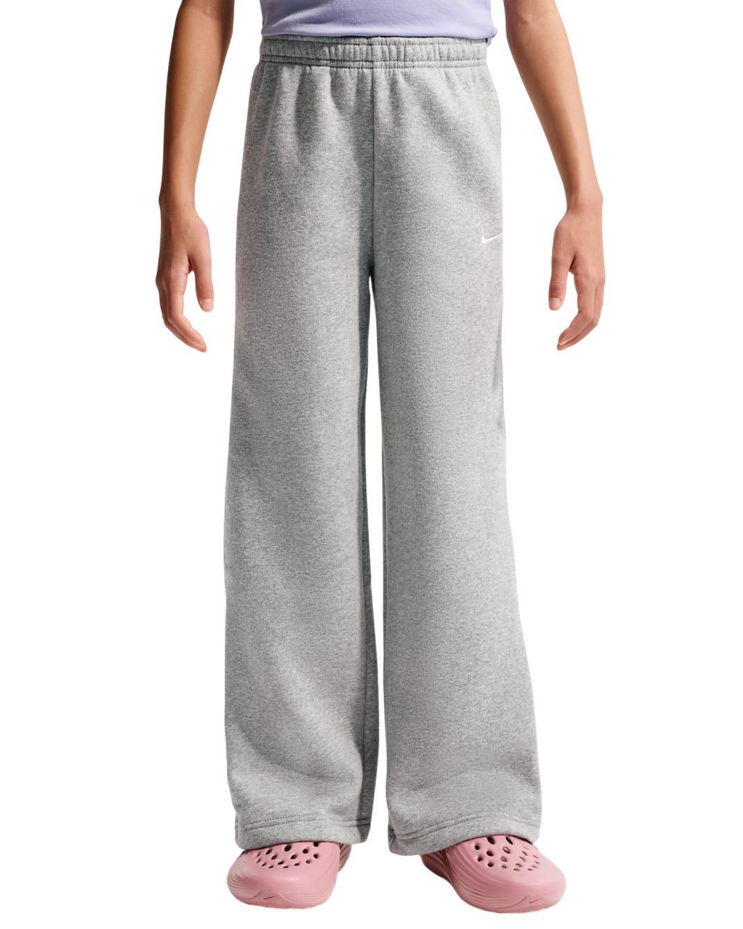Nike Big Girls' Sportswear Studio Fleece Open-Hem Sweatpants - Grey - GREY Thumbnail View 3