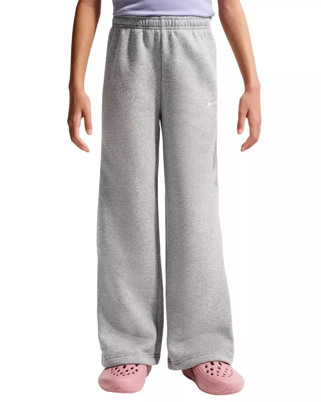 Nike Big Girls' Sportswear Studio Fleece Open-Hem Sweatpants - Grey - GREY