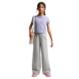 Nike Big Girls' Sportswear Studio Fleece Open-Hem Sweatpants - Grey