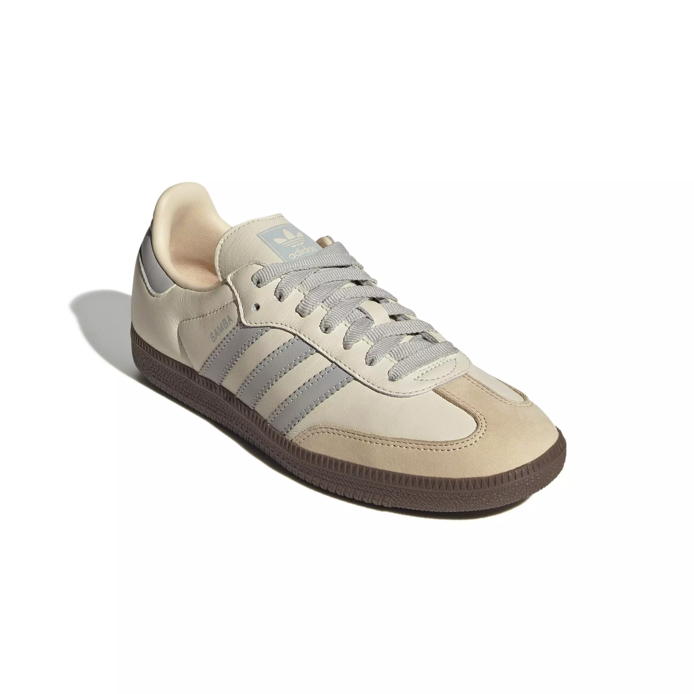 adidas Originals Samba OG "Cream White/Wonder Silver/Sand Strata" Women's Shoe - CREAM/SILVER/SAND