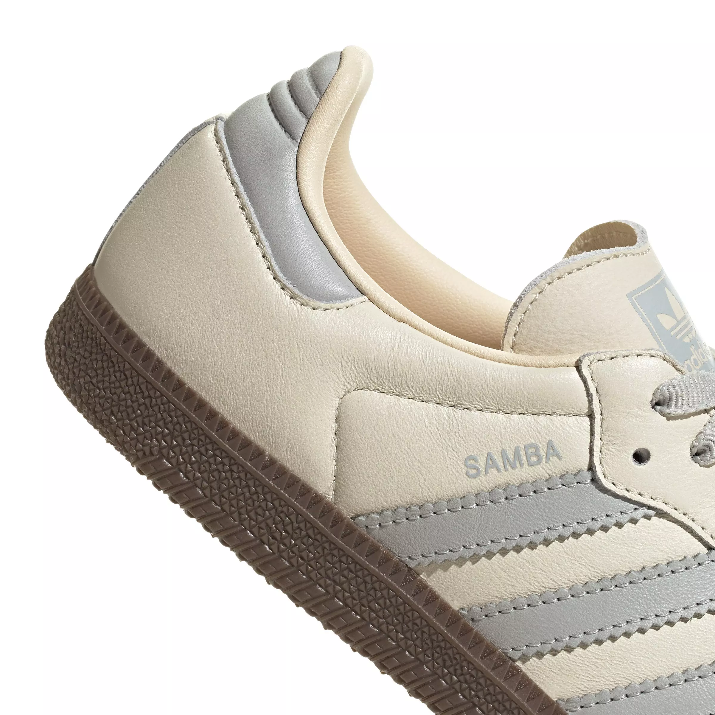adidas Originals Samba OG "Cream White/Wonder Silver/Sand Strata" Women's Shoe - CREAM/SILVER/SAND