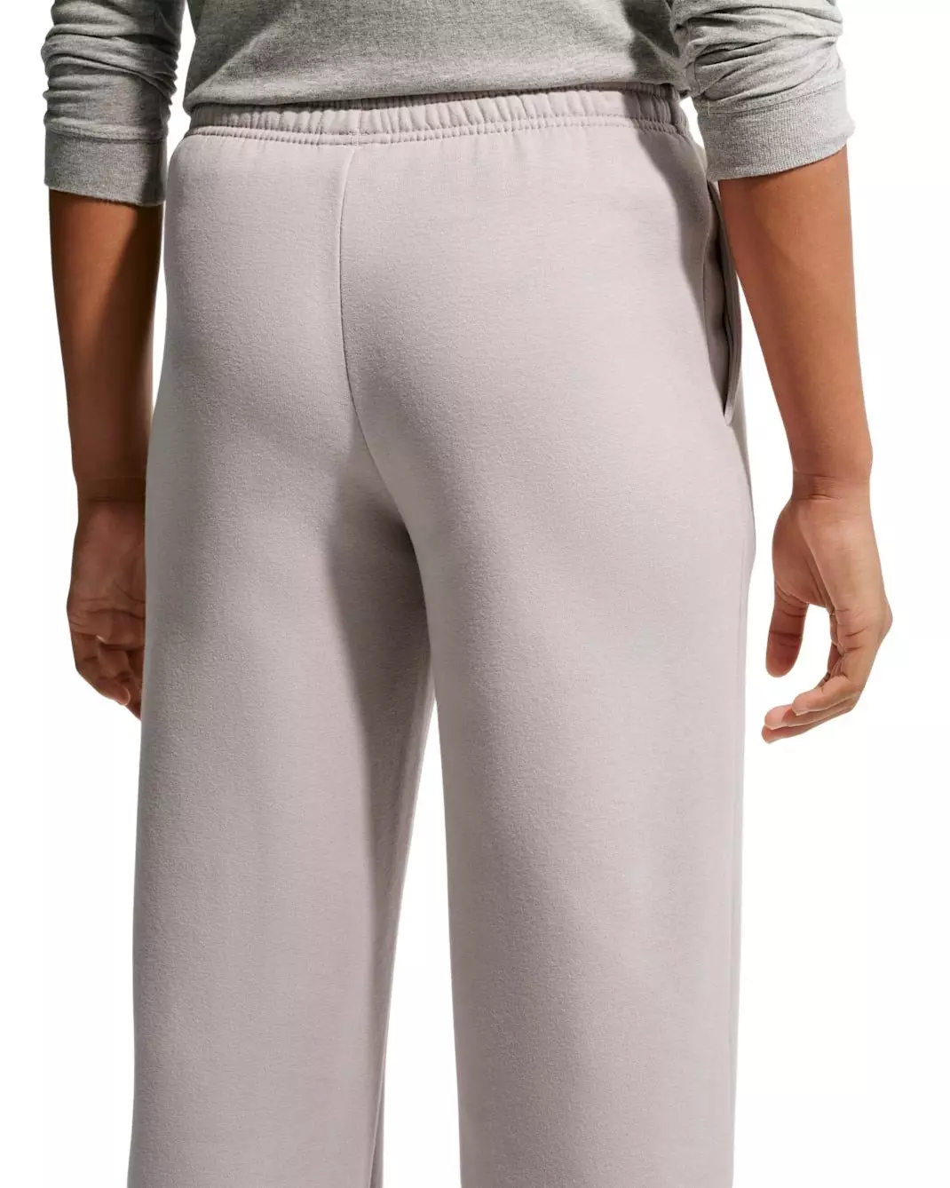 Nike Big Girls' Sportswear Studio Fleece Open-Hem Sweatpants - Light Brown - LIGHT BROWN