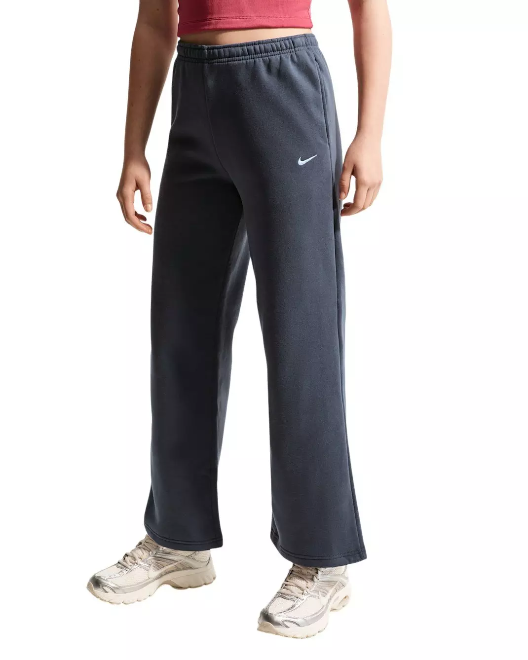 Nike Big Girls' Sportswear Studio Fleece Open-Hem Sweatpants - Thunder Blue - THUNDER BLUE