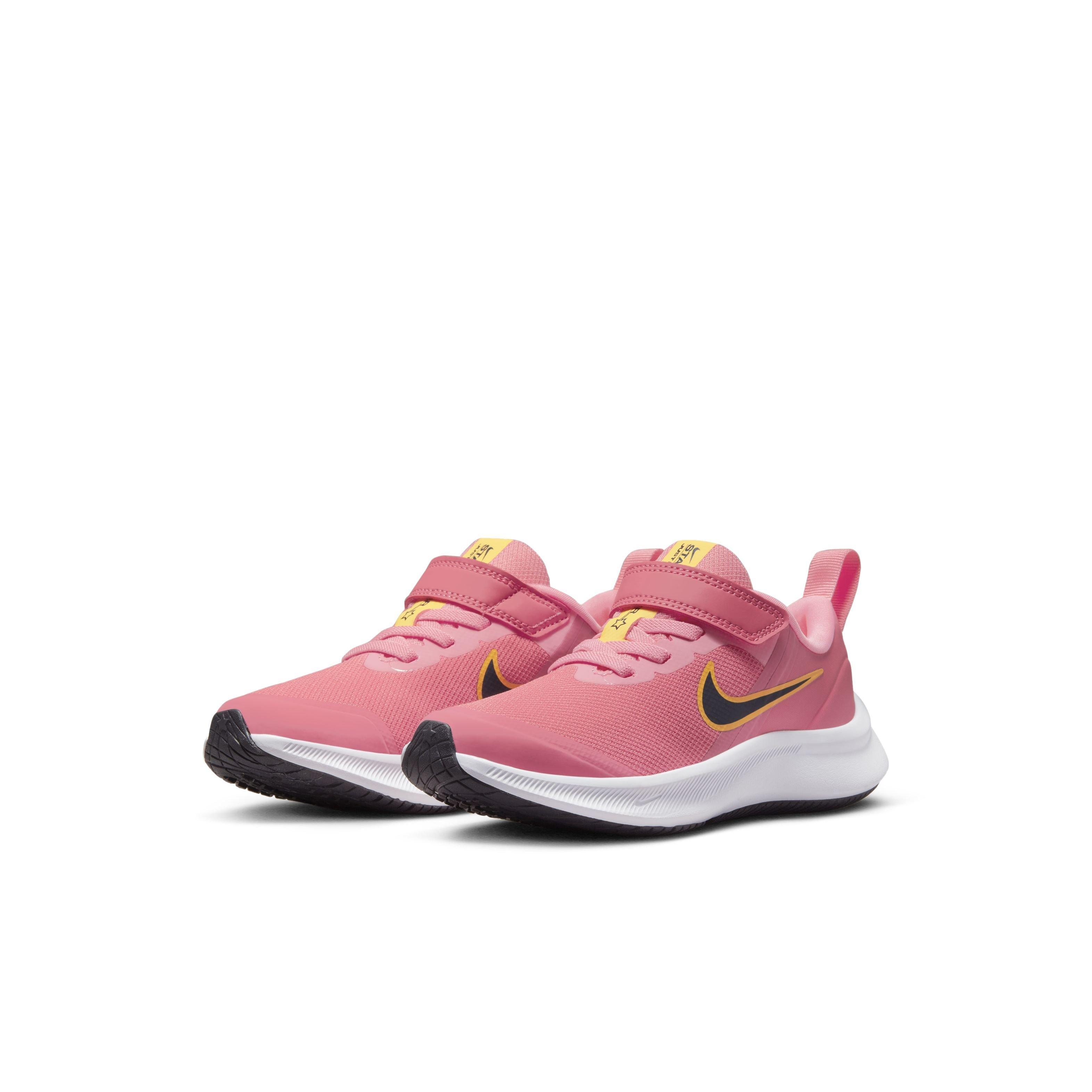 Nike Star Runner 3 "Sea Coral/Coral Chalk/Laser Orange/Gridiron" Preschool Girls' Running Shoe - CORAL/CORAL/ORANGE/GRIDIRON Thumbnail View 3