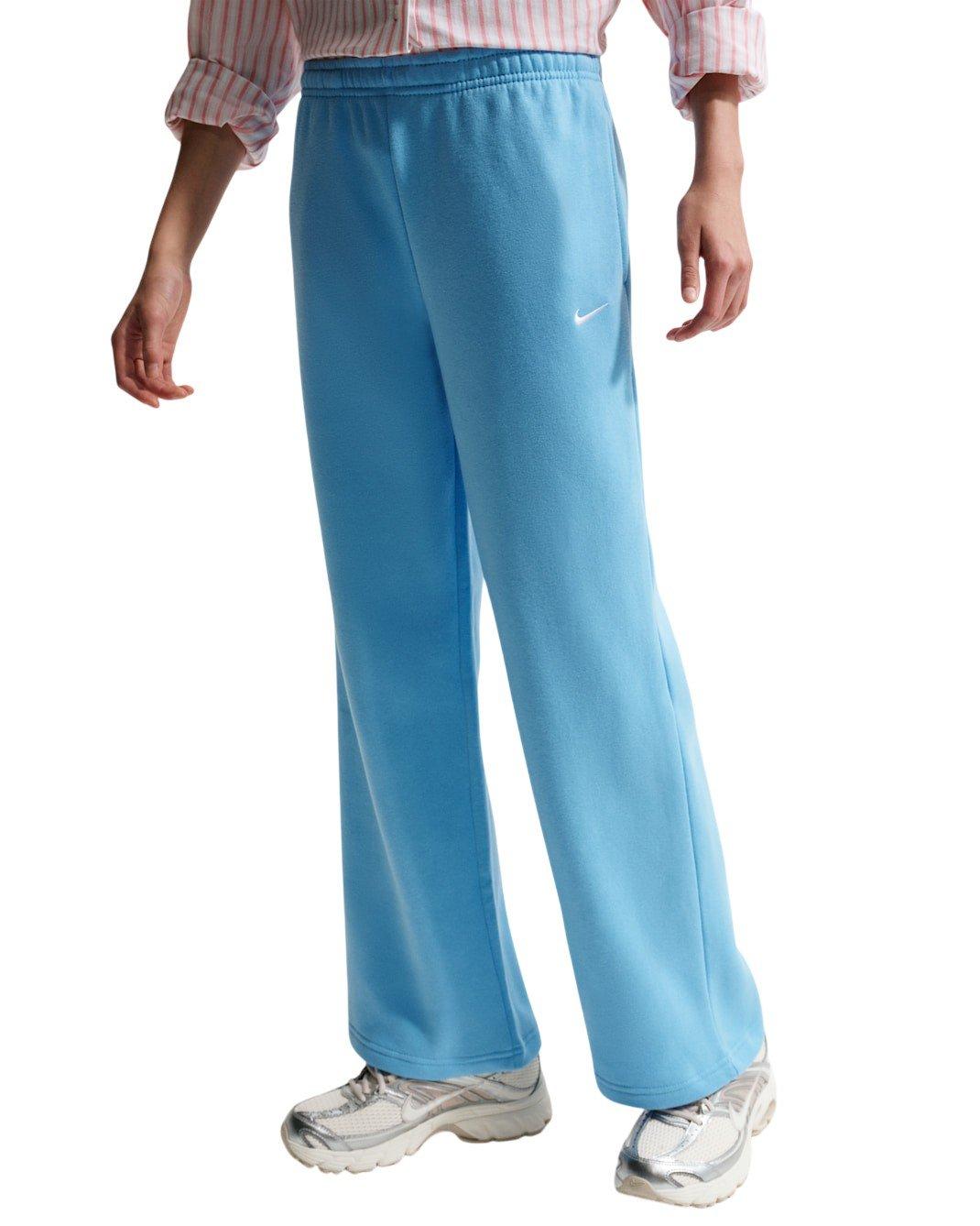 Nike Big Girls' Sportswear Studio Fleece Open-Hem Sweatpants - Blue - BLUE Thumbnail View 3
