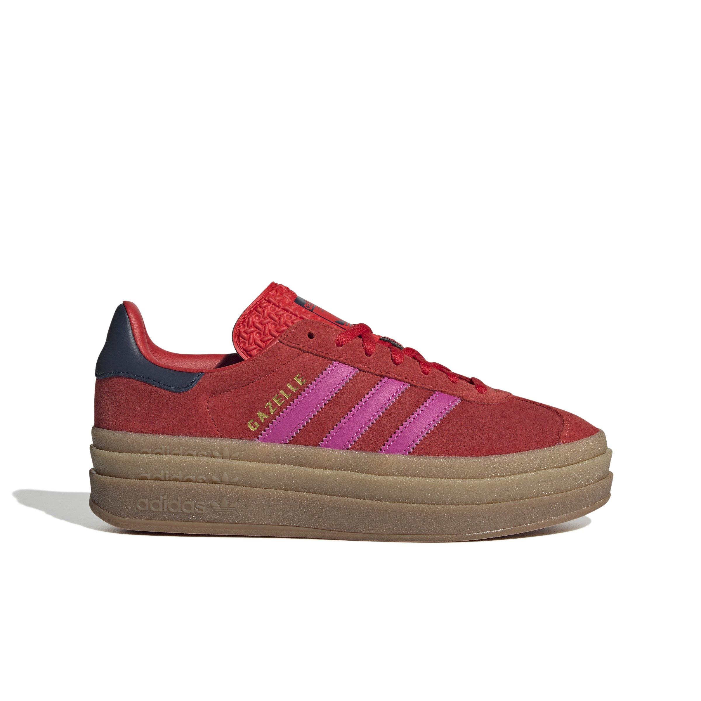 adidas Originals Gazelle Bold "Red/Semi Lucid Fuchsia/Night Indigo" Women's Shoe - RED/FUCHSIA/INDIGO Thumbnail View 1