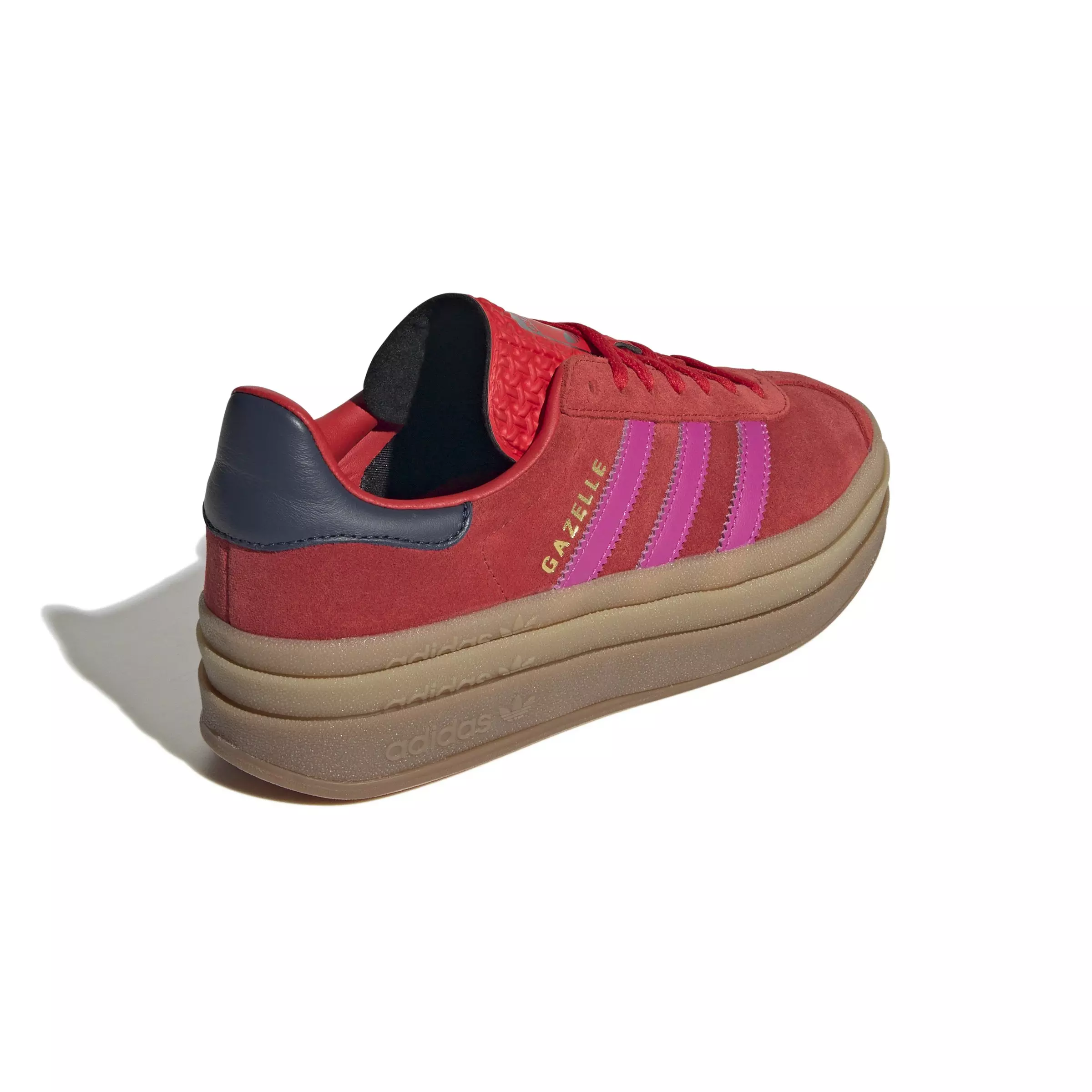 adidas Originals Gazelle Bold "Red/Semi Lucid Fuchsia/Night Indigo" Women's Shoe - RED/FUCHSIA/INDIGO