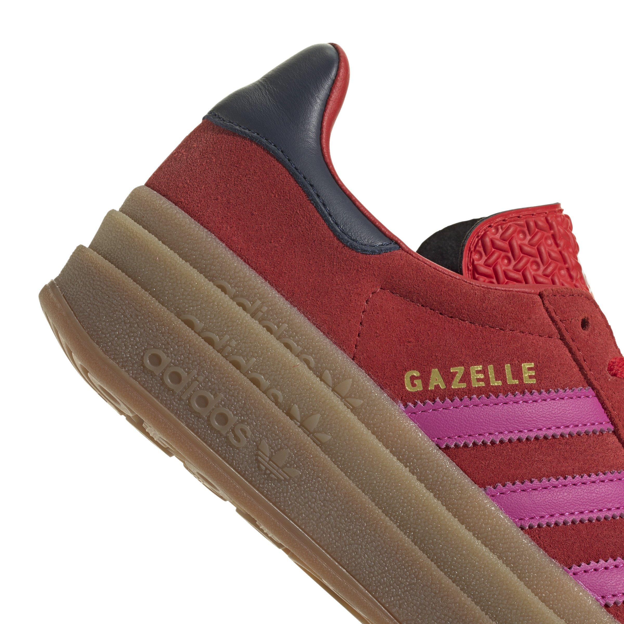 adidas Originals Gazelle Bold "Red/Semi Lucid Fuchsia/Night Indigo" Women's Shoe - RED/FUCHSIA/INDIGO Thumbnail View 7