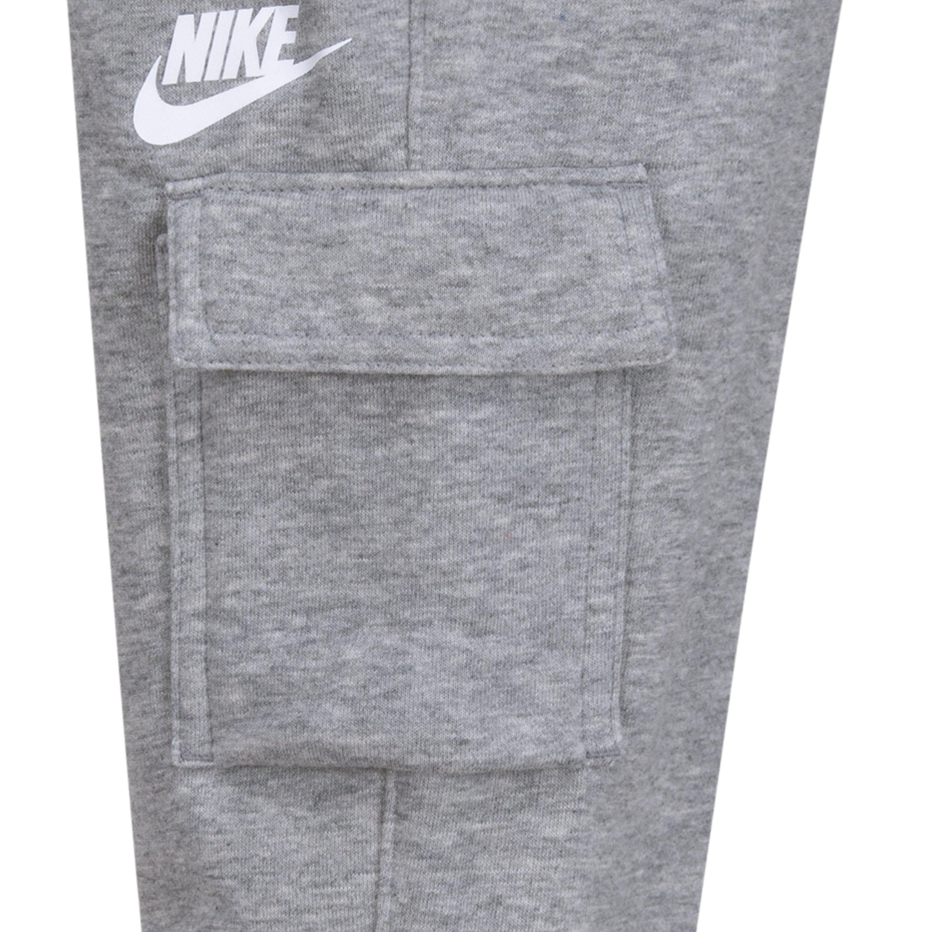 Nike Little Boys' Sportswear Club Fleece LBR Cargo Pants - Dk Grey - DK GREY Thumbnail View 4