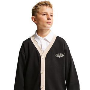 Nike Big Kids' Sportswear Club Cardigan - Black/Sanddrift - BLACK/SANDDRIFT