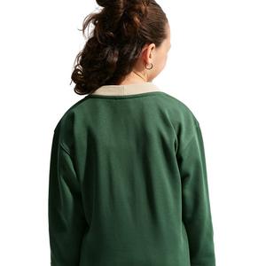 Nike Big Kid's Sportswear Club Cardigan - Green/Beige - GREEN/BEIGE