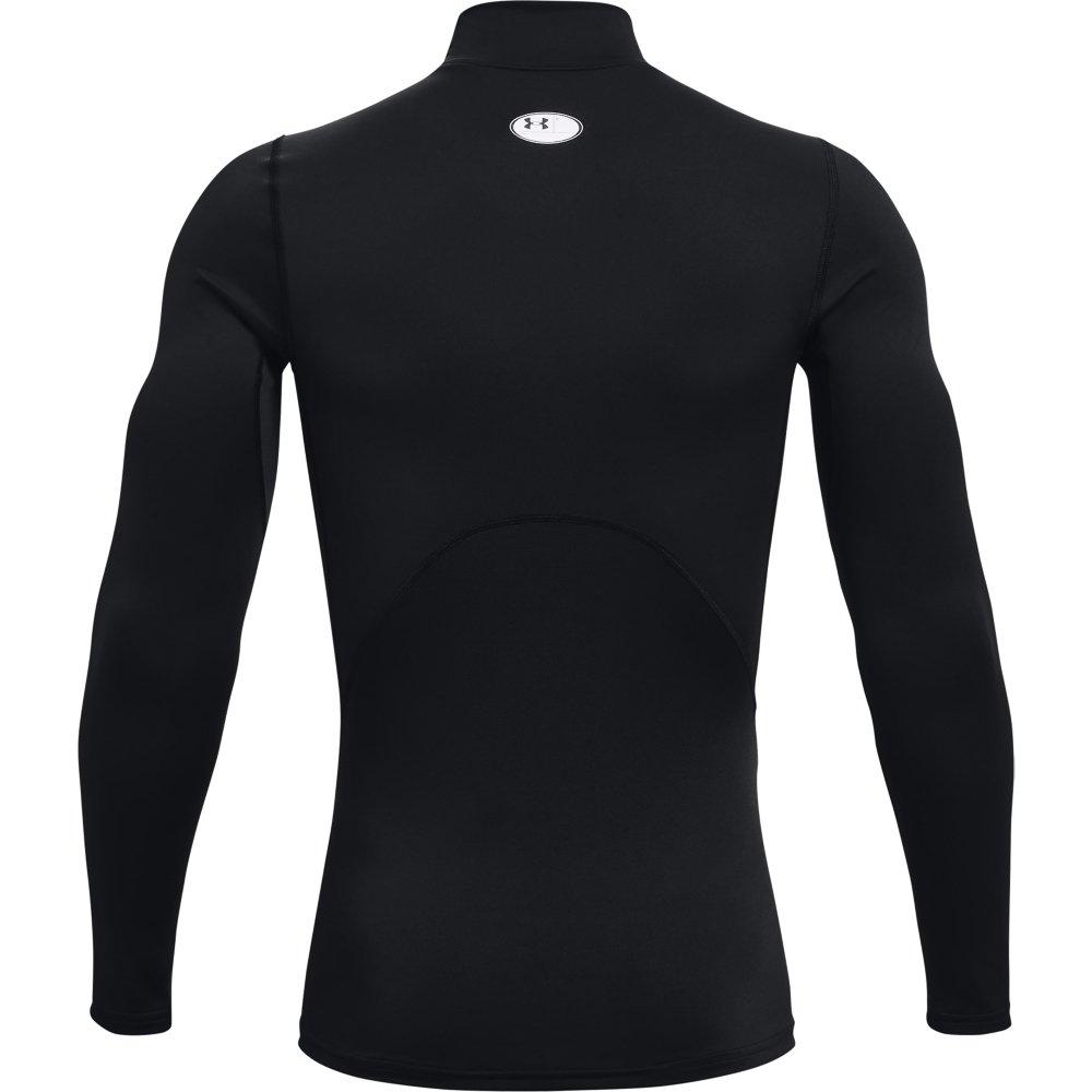 Under Armour Men's ColdGear Compression Mock Shirt - BLACK/WHITE Thumbnail View 5
