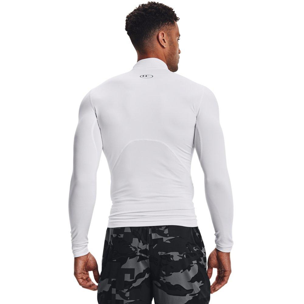 Under Armour Men's ColdGear Compression Mock Shirt - WHITE/BLACK Thumbnail View 2