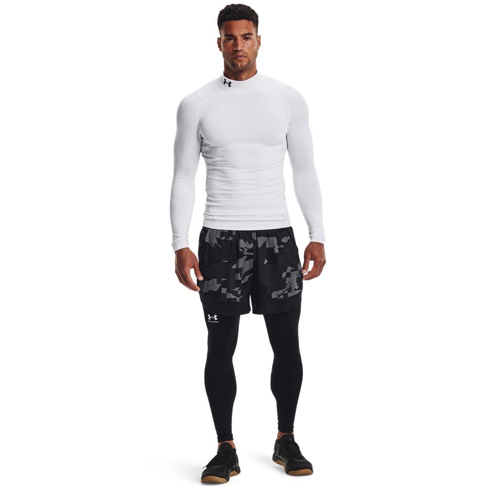 Under Armour Men's ColdGear Compression Mock Shirt - WHITE/BLACK Thumbnail View 3