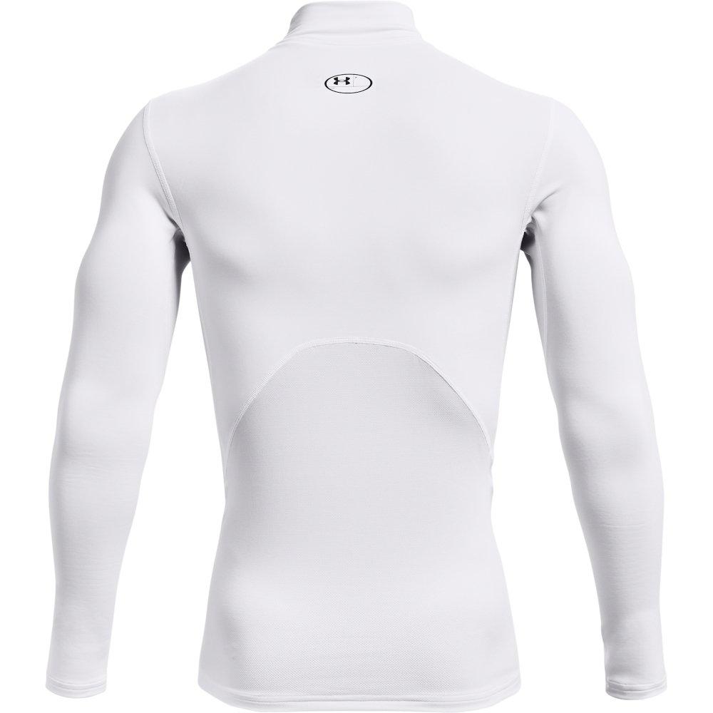 Under Armour Men's ColdGear Compression Mock Shirt - WHITE/BLACK Thumbnail View 5