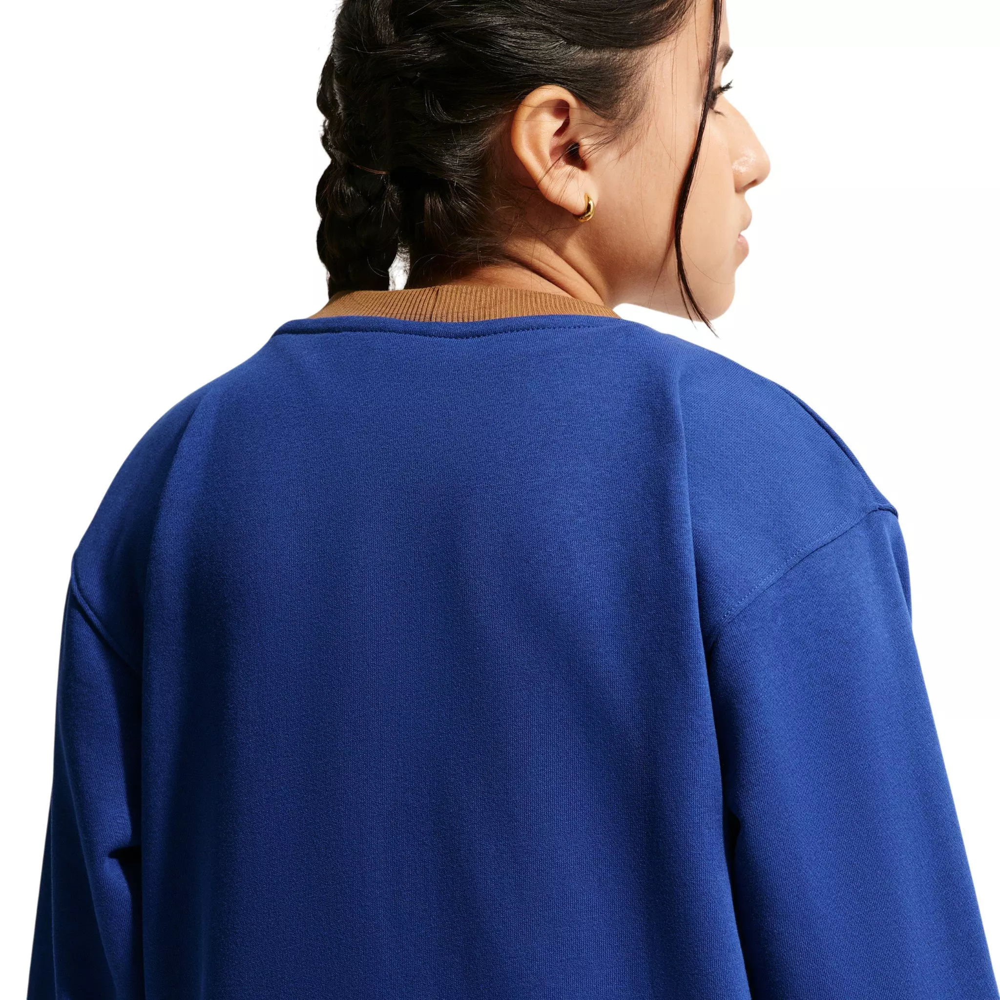 Nike Big Kid's Sportswear Club Cardigan - Royal Blue/Brown - ROYAL BLUE/BROWN