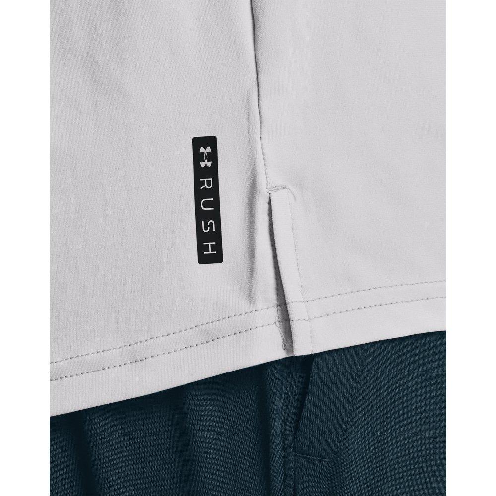 Under Armour Men's RUSH Energy Shirt - LT GREY/BLACK Thumbnail View 4