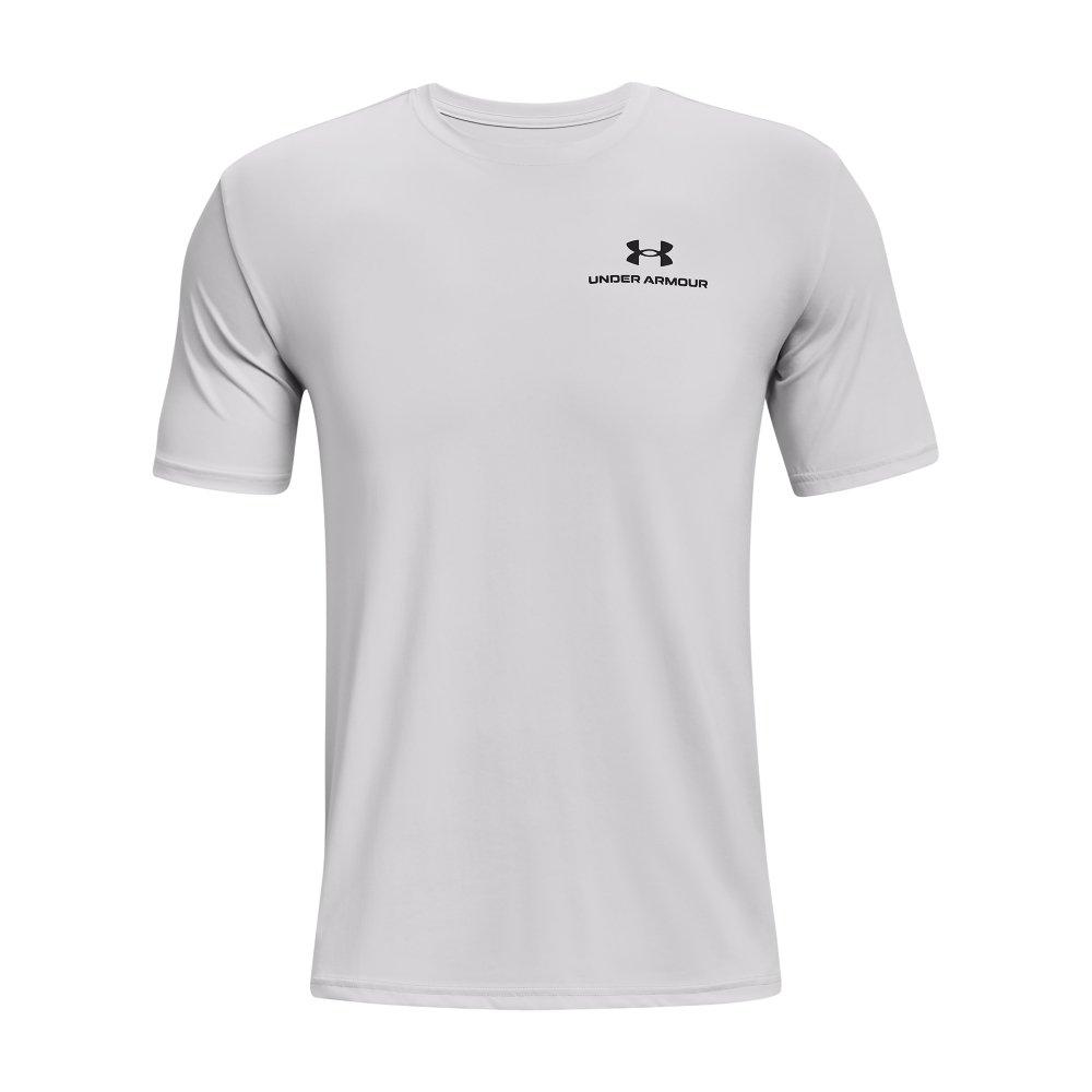Under Armour Men's RUSH Energy Shirt - LT GREY/BLACK Thumbnail View 5
