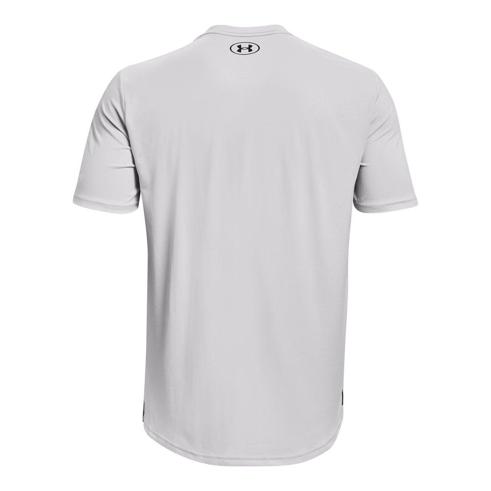 Under Armour Men's RUSH Energy Shirt - LT GREY/BLACK Thumbnail View 6