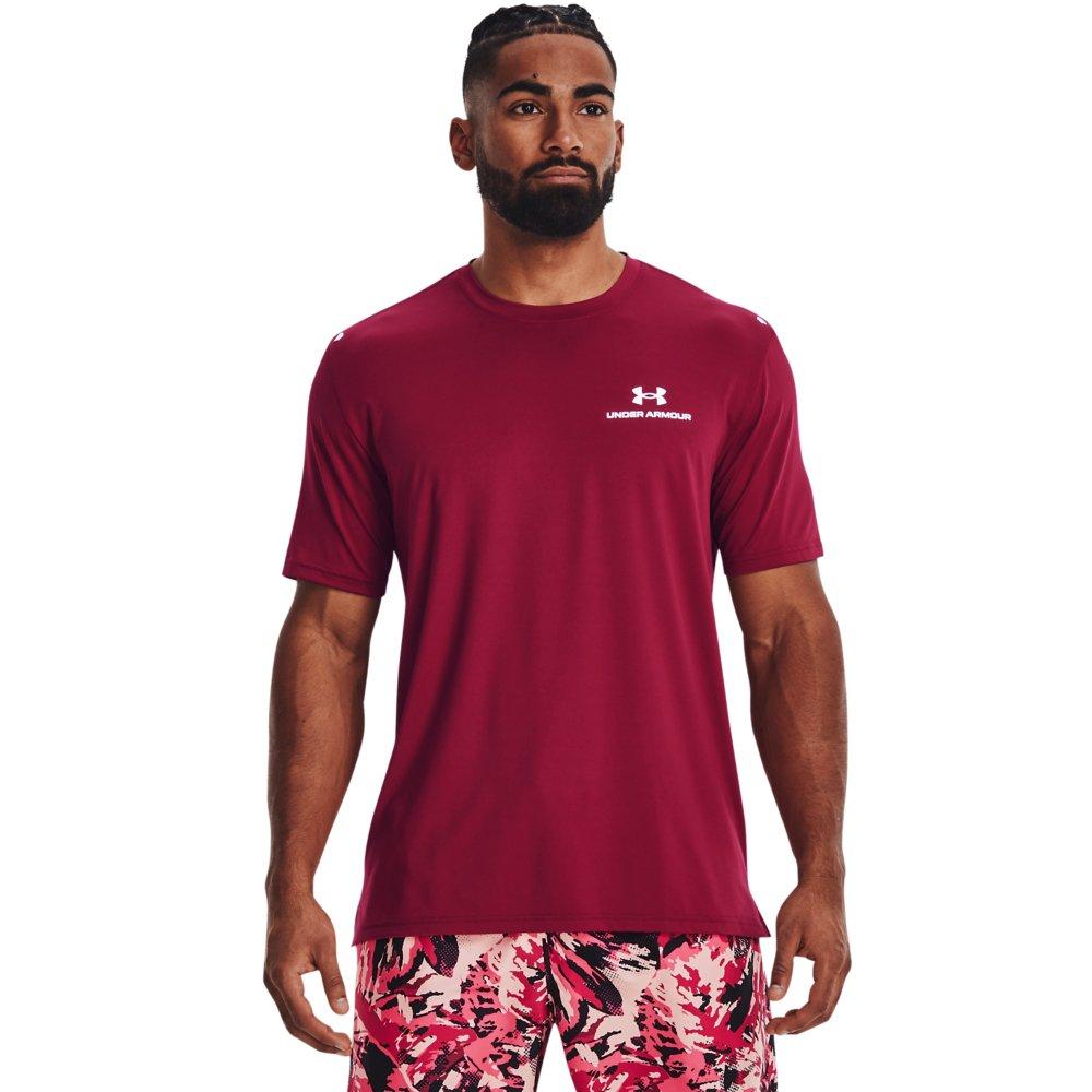 Under Armour Men's RUSH Energy Shirt - PINK/WHITE Thumbnail View 1