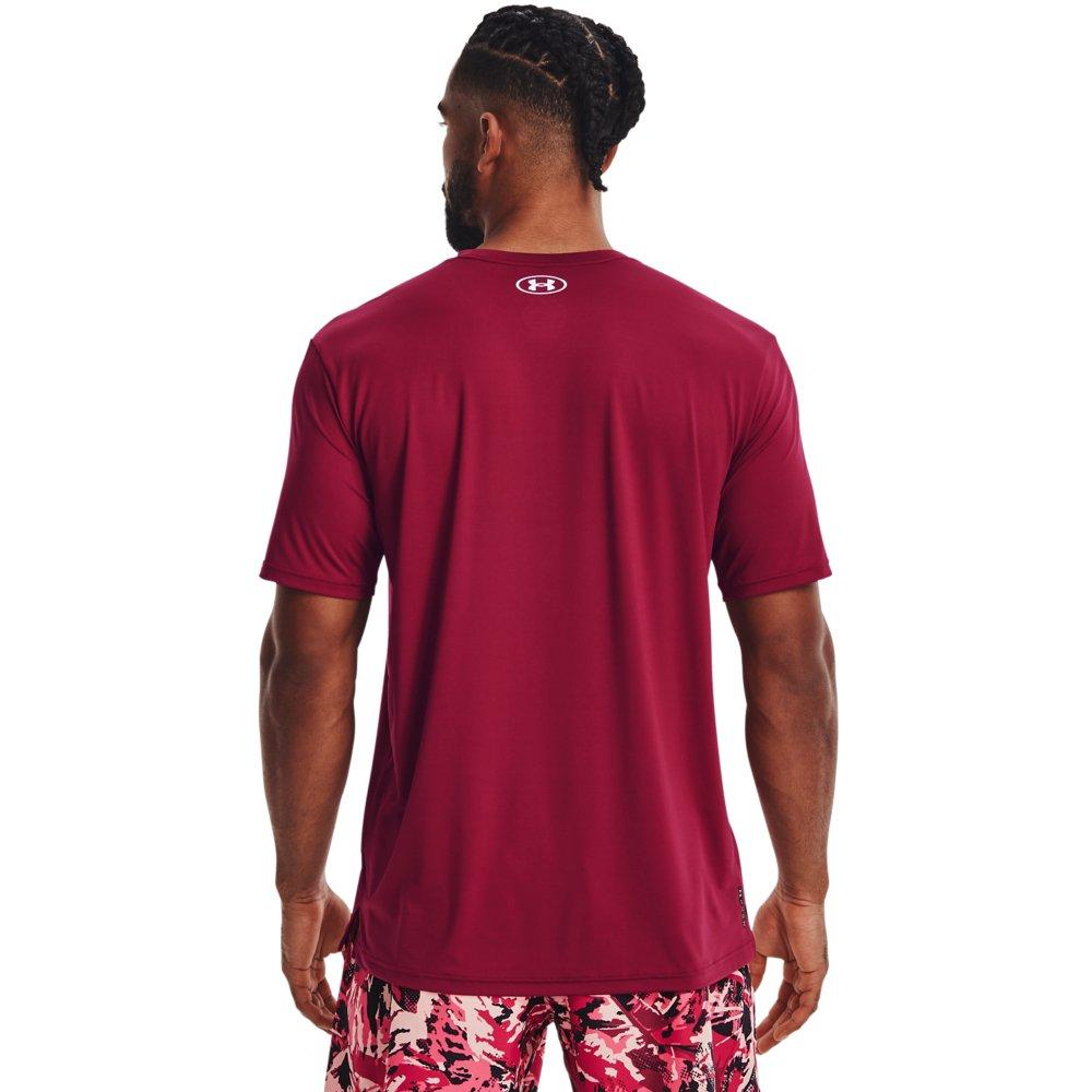 Under Armour Men's RUSH Energy Shirt - PINK/WHITE Thumbnail View 2