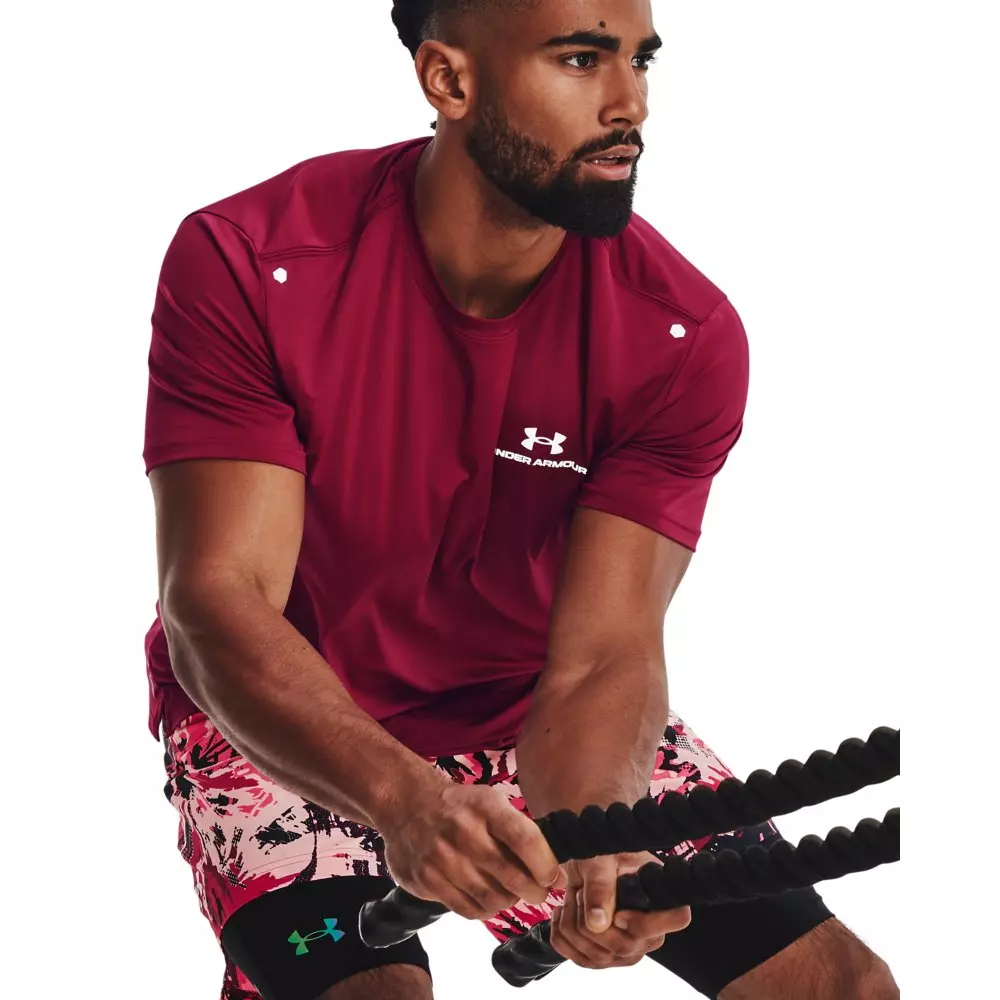 Under Armour Men's RUSH Energy Shirt - PINK/WHITE