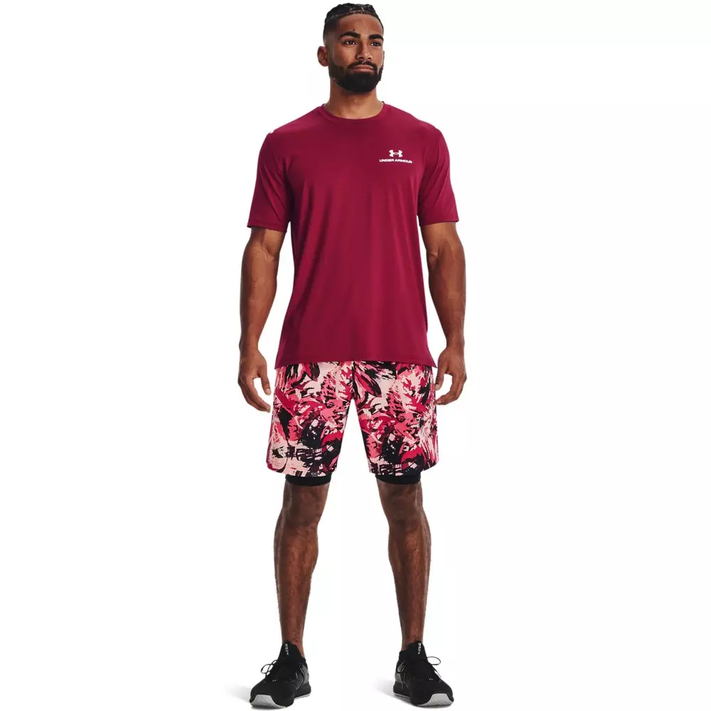 Under Armour Men's RUSH Energy Shirt - PINK/WHITE