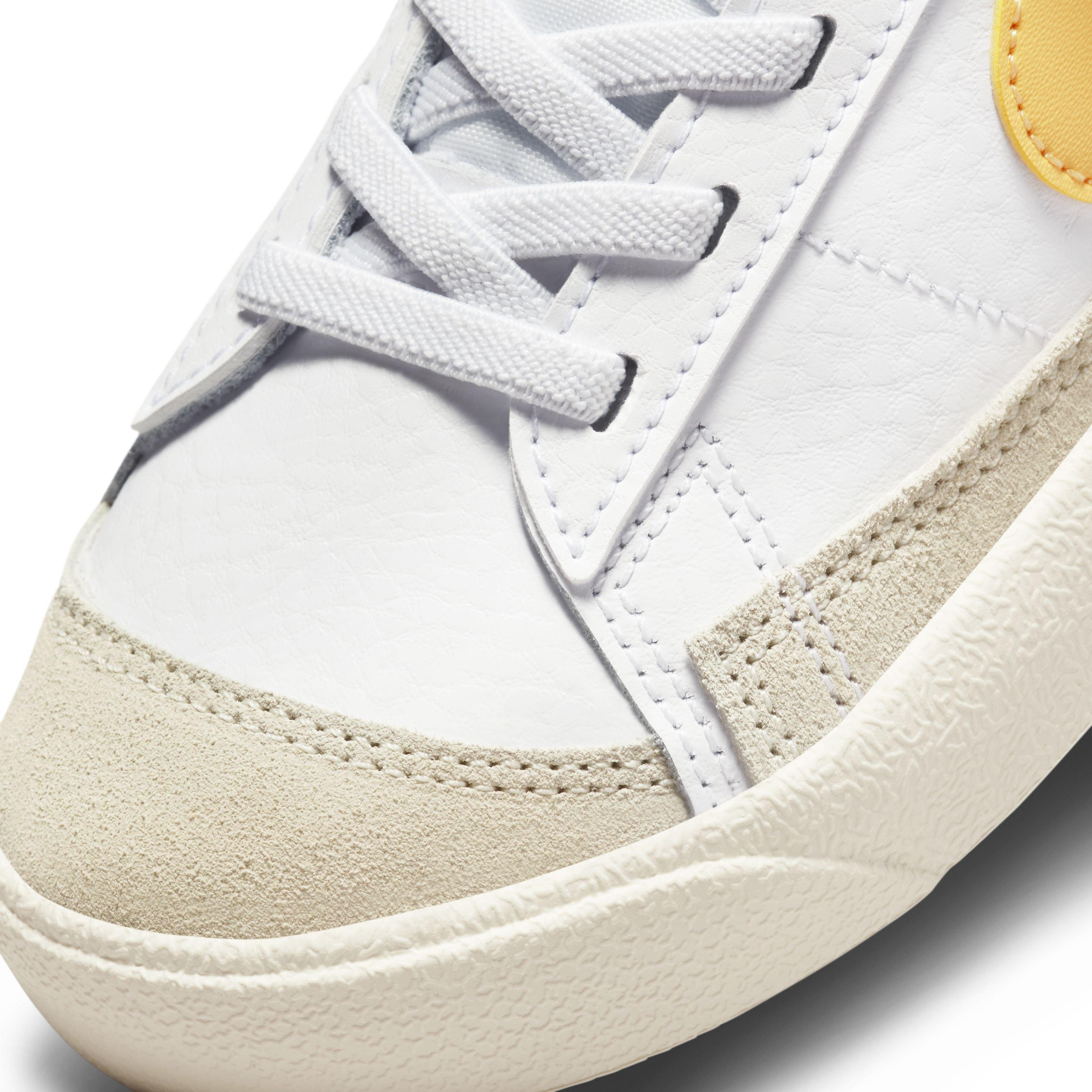 Nike Blazer Low '77 "White/Sail/Laser Orange/Topaz Gold" Preschool Girls' Shoe - WHITE/SAIL/ORANGE/TOPAZ Thumbnail View 7