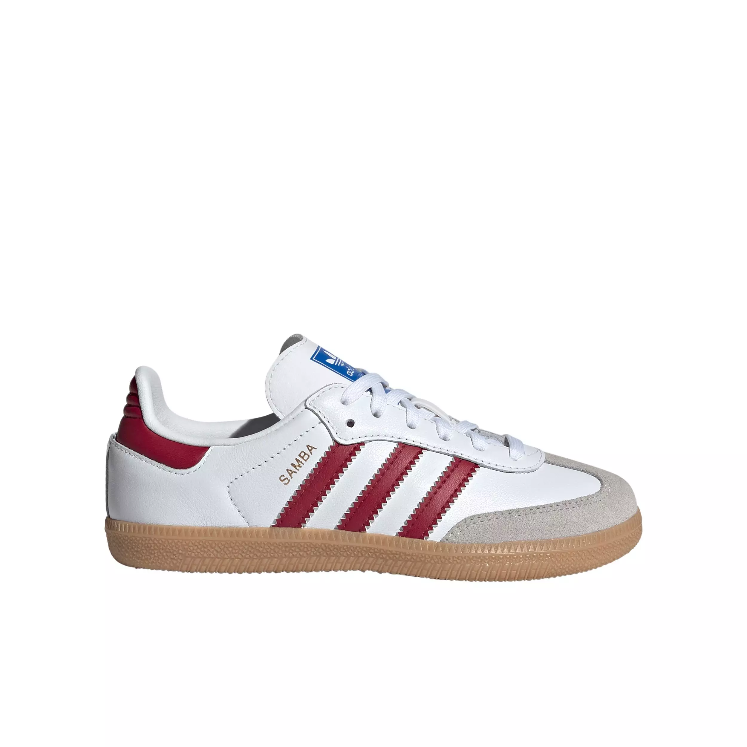 adidas Originals Samba OG "Ftwr White/Collegiate Burgundy/Gum 3" Preschool Boys' Shoe - WHITE/BURGUNDY/GUM