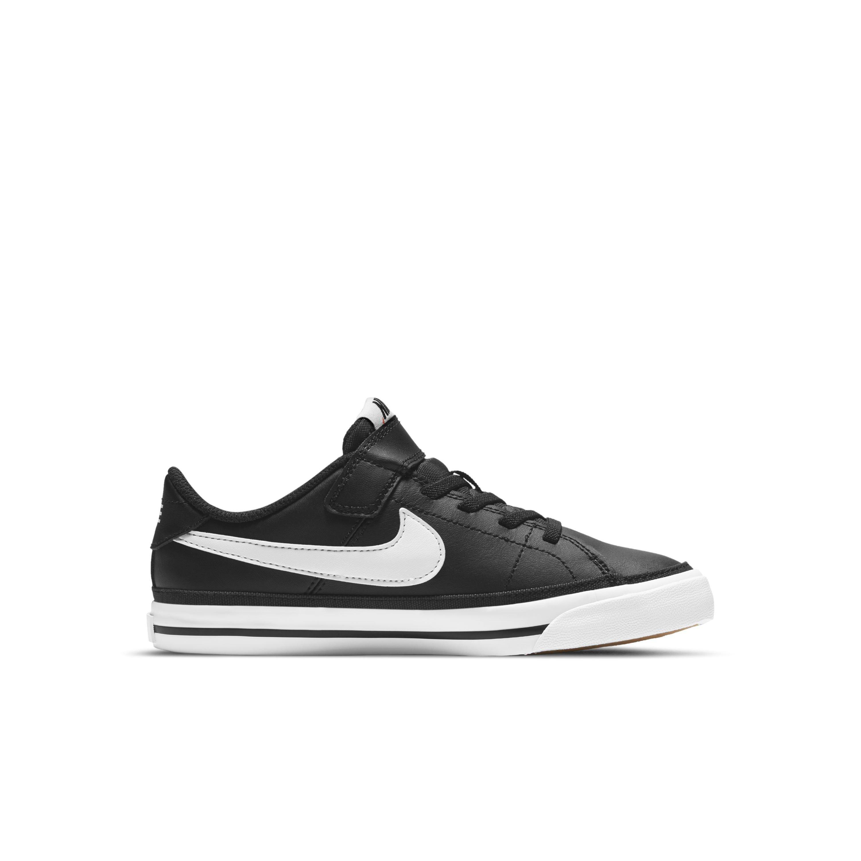 Nike Court Legacy "Black/Gum Light Brown/White" Preschool Boys' Shoe - BLACK/LT BROWN/WHITE Thumbnail View 1