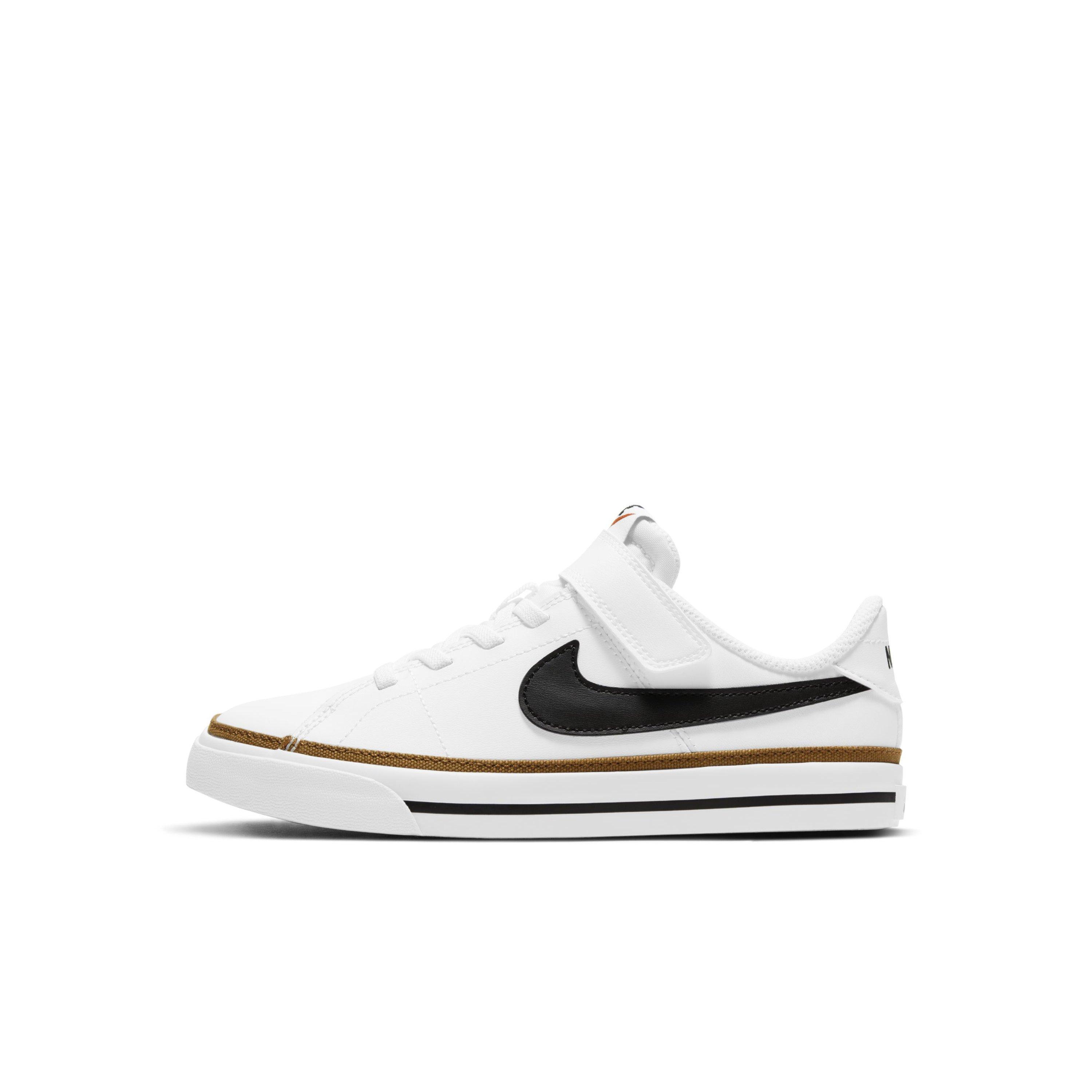 Nike Court Legacy Preschool Girls' "White/Desert Ochre/Gum Light Brown/Black" Shoe