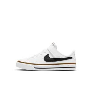 Nike Court Legacy "White/Desert Ochre/Gum Light Brown/Black" Preschool Girls' Shoe