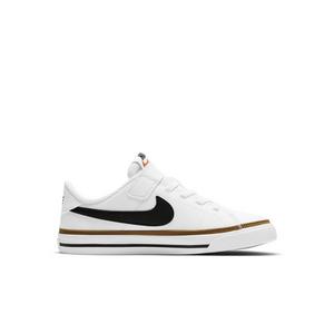 Nike Court Legacy "White/Desert Ochre/Gum Light Brown/Black" Preschool Girls' Shoe