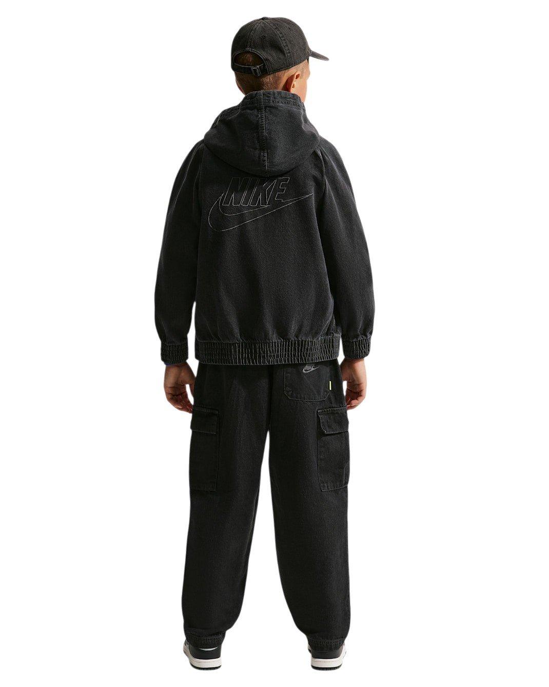 Nike Sportswear Collection Big Kids' Black Wash Denim Cargo Pants
