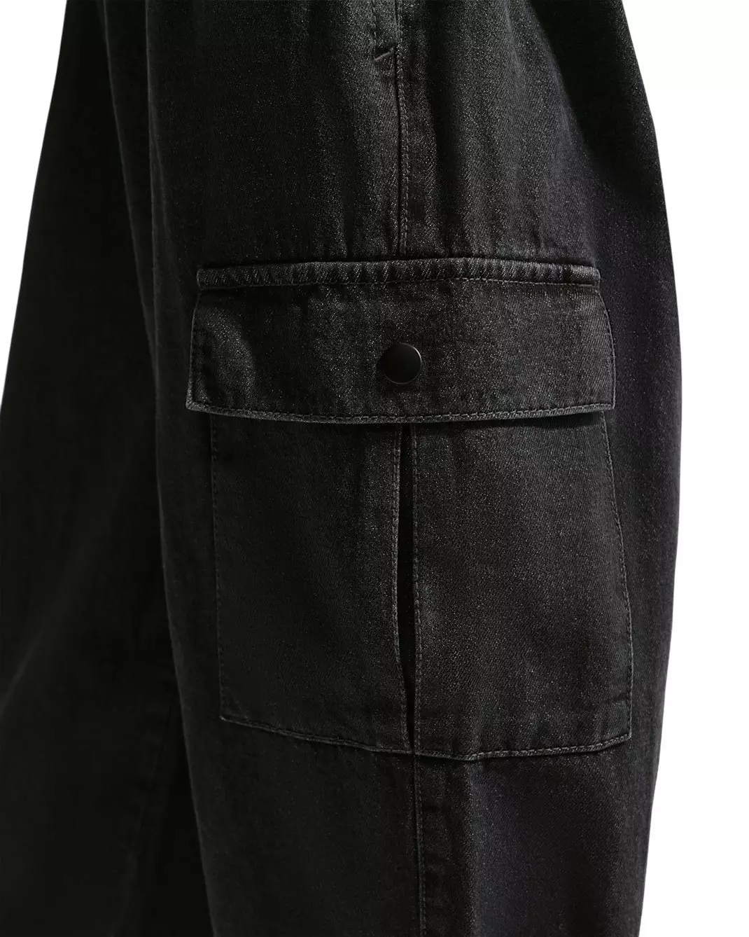 Nike Big Kids' Sportswear Collection Black Wash Denim Cargo Pants - BLACK
