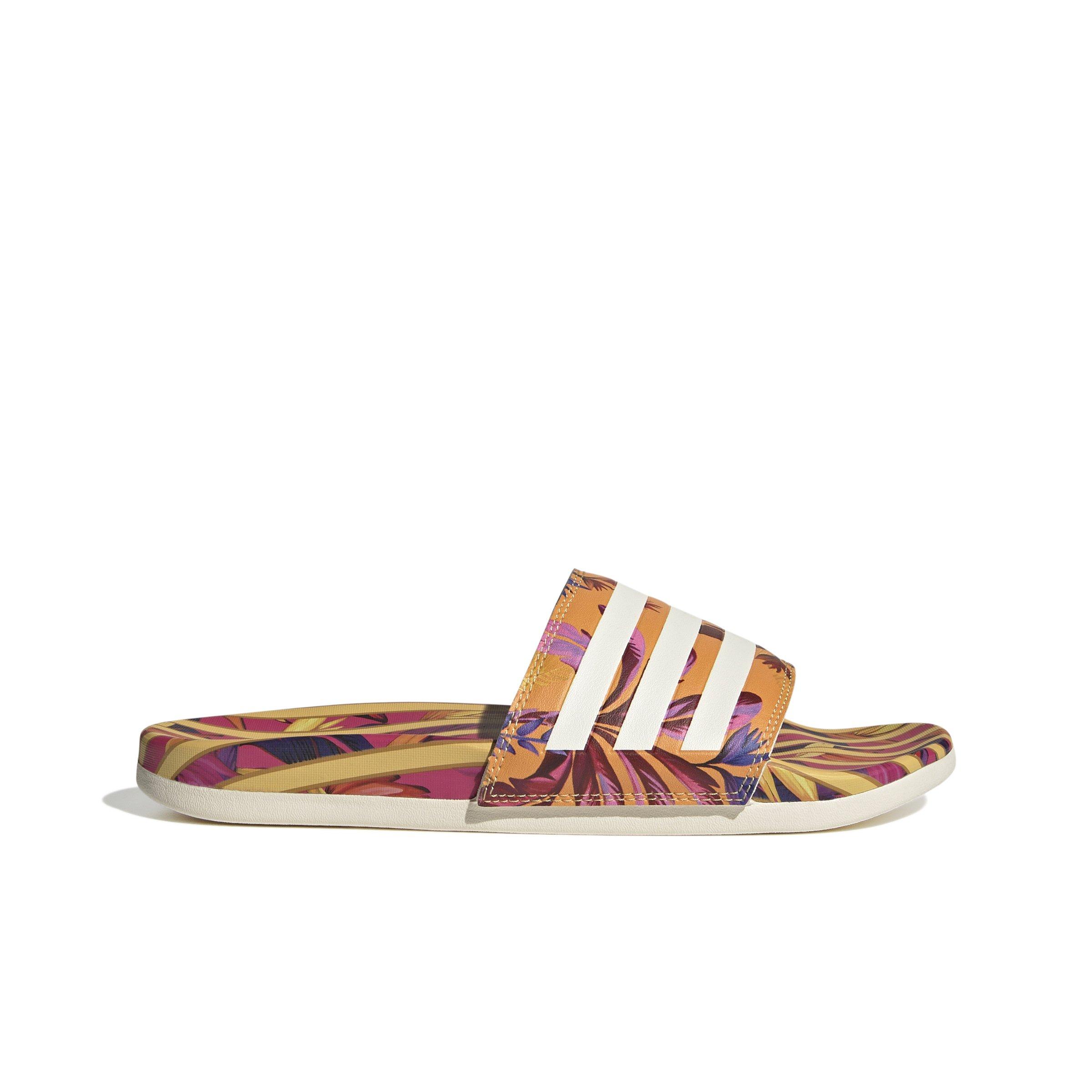 adidas Adilette Comfort "Bright Orange/Off White/Off White" Women's Sandal - ORANGE/OFF WHITE/OFF WHITE