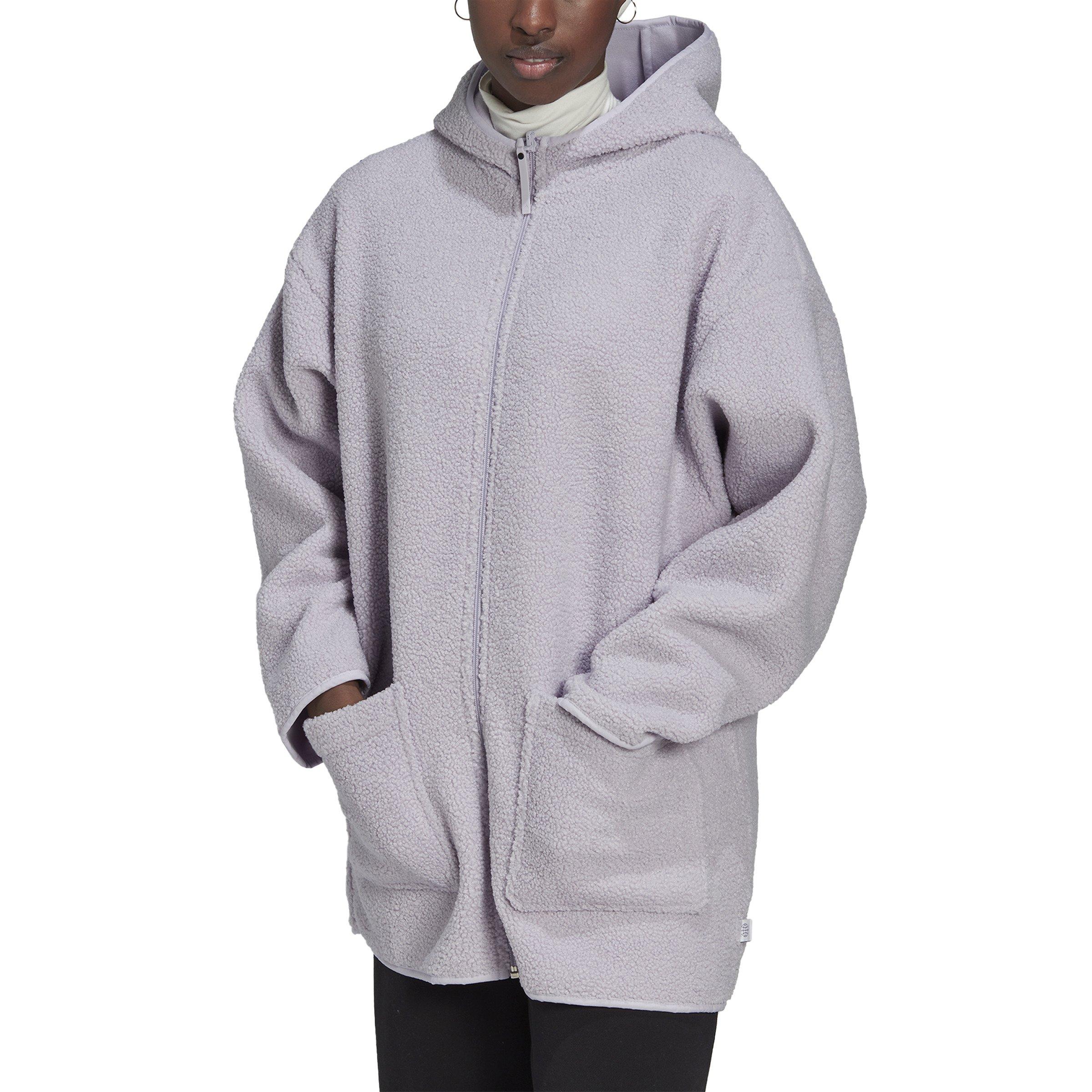 adidas, Polar Fleece Long Hooded Plus Size Track Top