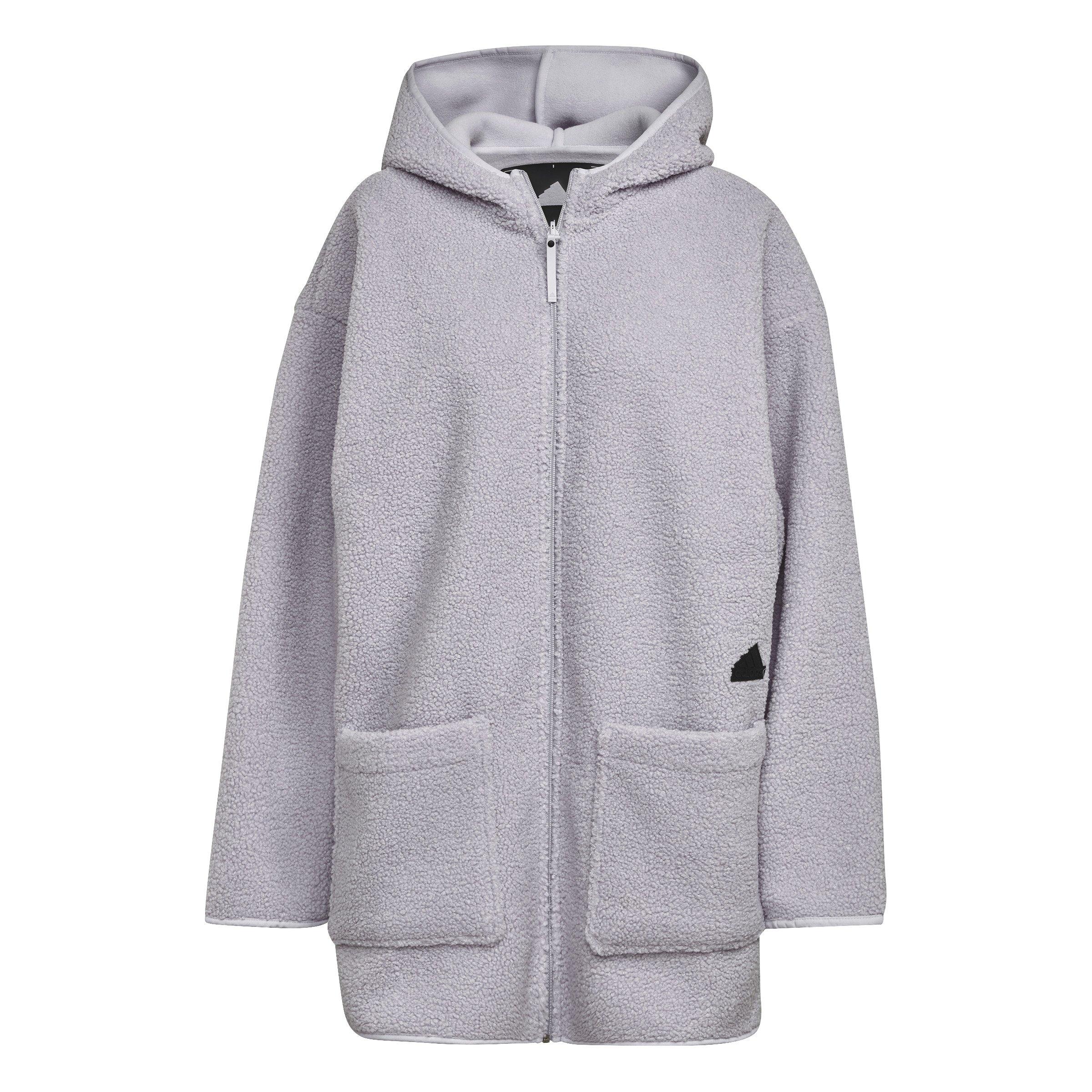 adidas, Polar Fleece Long Hooded Plus Size Track Top