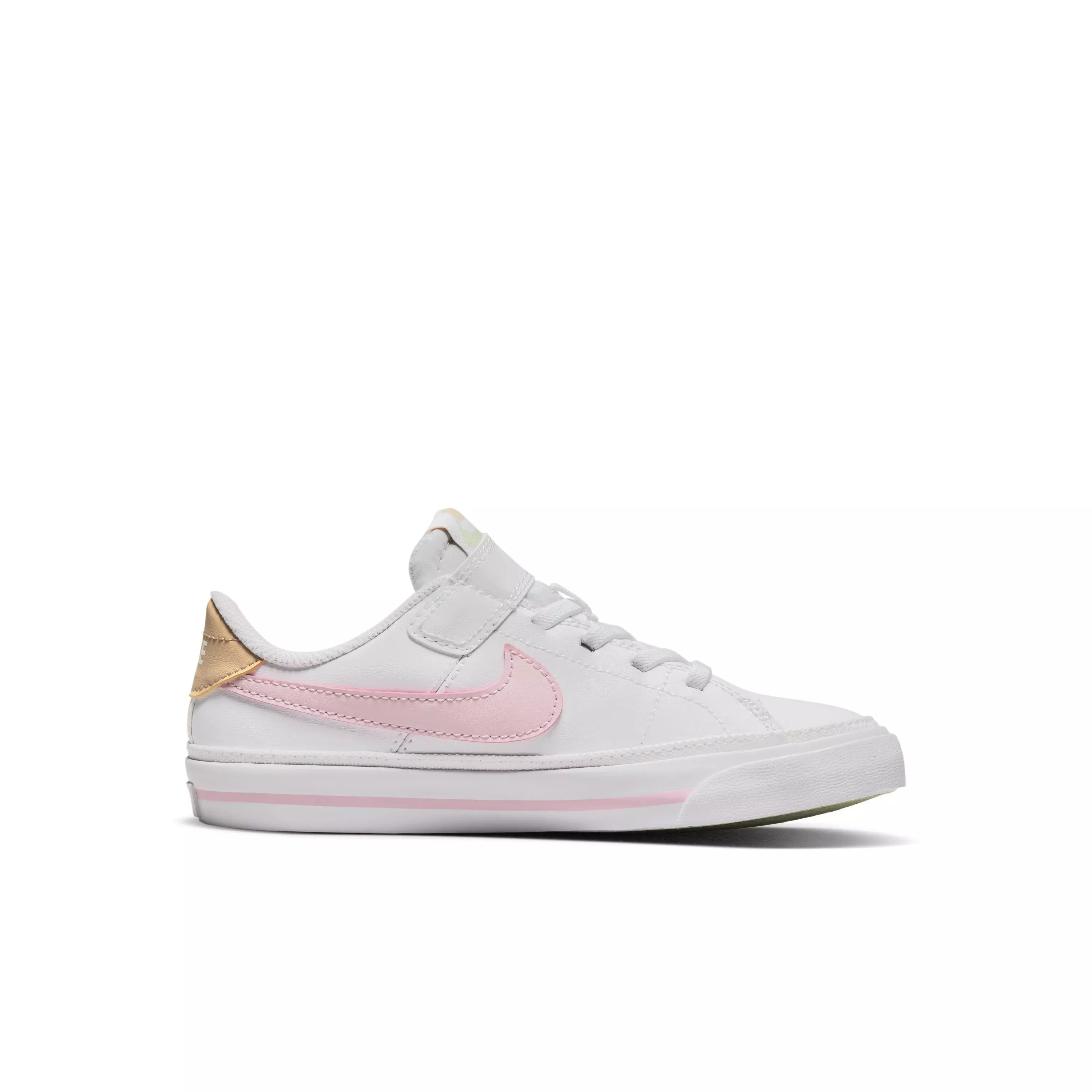 Nike Court Legacy "White/Sesame/Honeydew/Pink Foam" Preschool Girls' Shoe - WHITE/SESAME/HONEYDEW/PINK