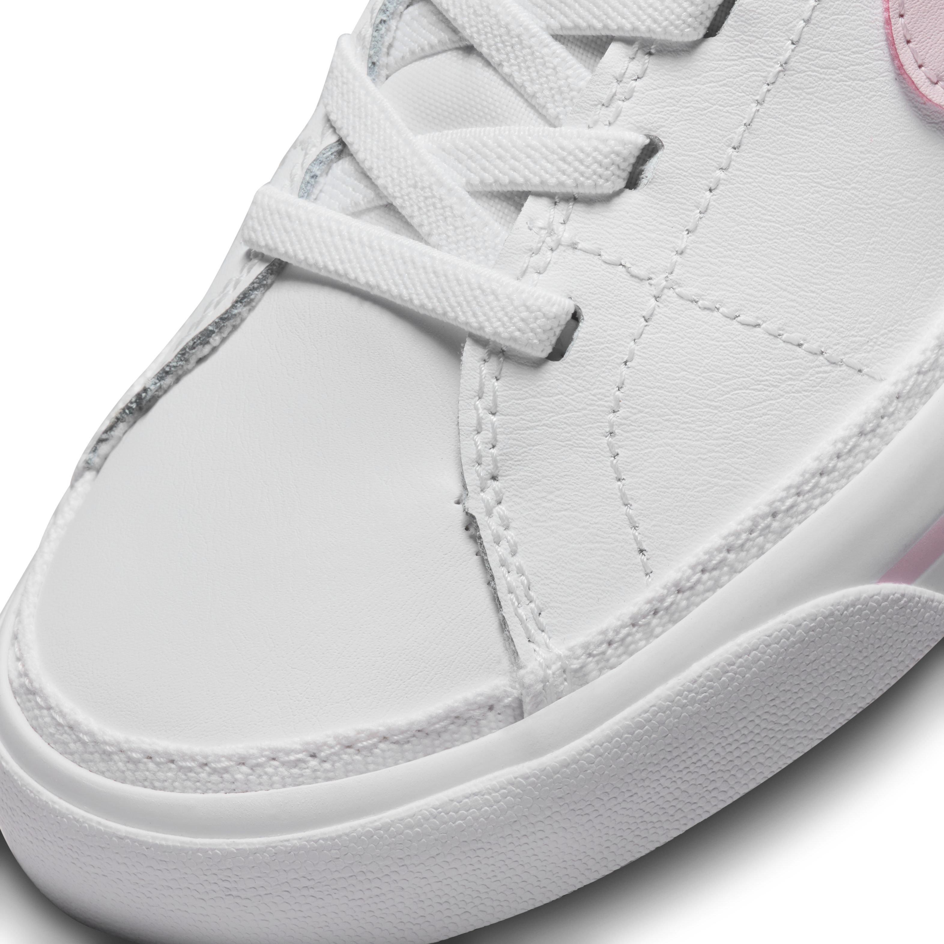 Nike Court Legacy Preschool Girls' "White/Sesame/Honeydew/Pink Foam" Shoe