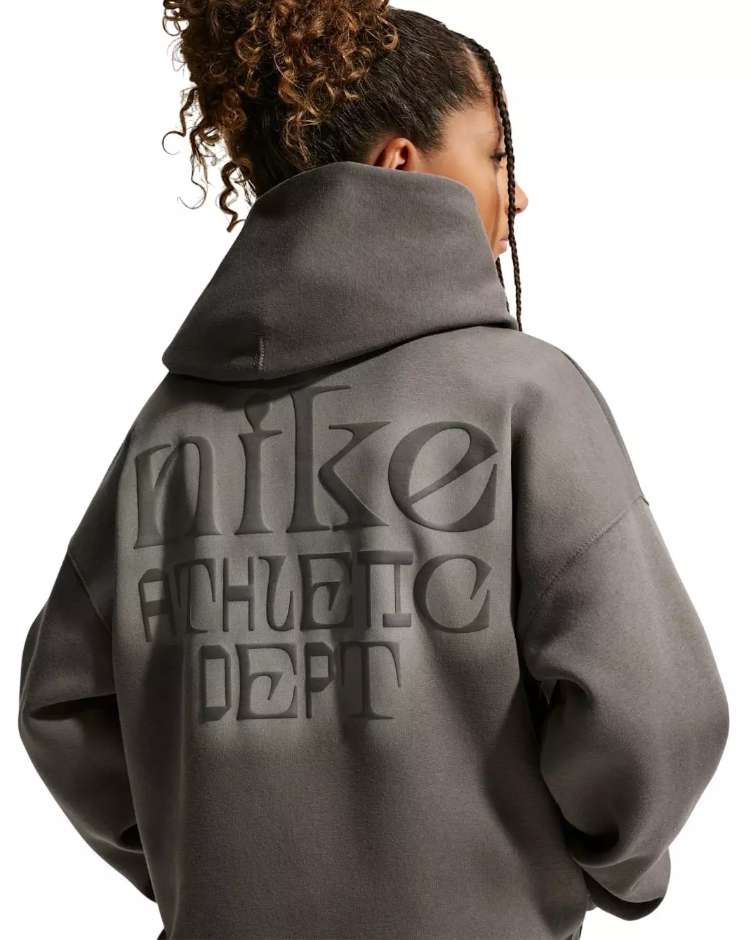 Nike Big Kids' Sportswear Club Fleece Oversized Hoodie - Dark Grey - DARK GREY