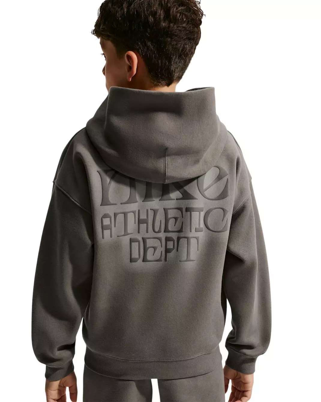 Nike Big Kids' Sportswear Club Fleece Oversized Hoodie - Dark Grey - DARK GREY